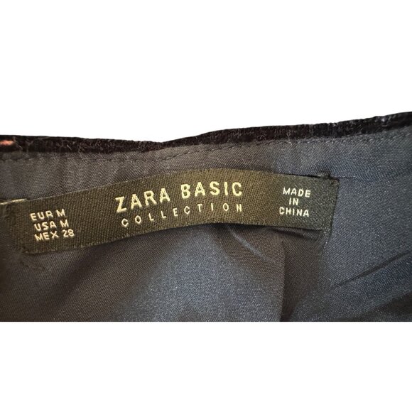 2/$30 Zara Basic Medium Collection Black Velvet Slip Dress - Picture 7 of 15